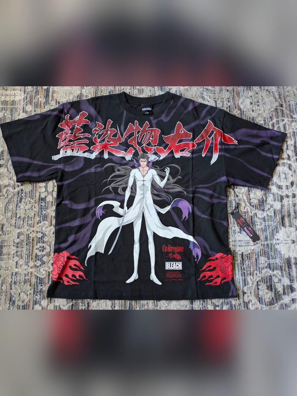 Civil Regime x Bleach Aizen Oversized Graphic T-Shirt – Size Large – NWT